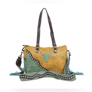New Myra Taurean Leather & Hairon Bag